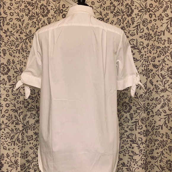 NWT Banana Republic white cotton blouse Size M - Picture 4 of 5